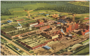 Aerial view of Dupont Orlon Plant Camden, S.C.
